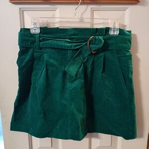 Forever 21 Teal Corduroy Skirt with Belt
